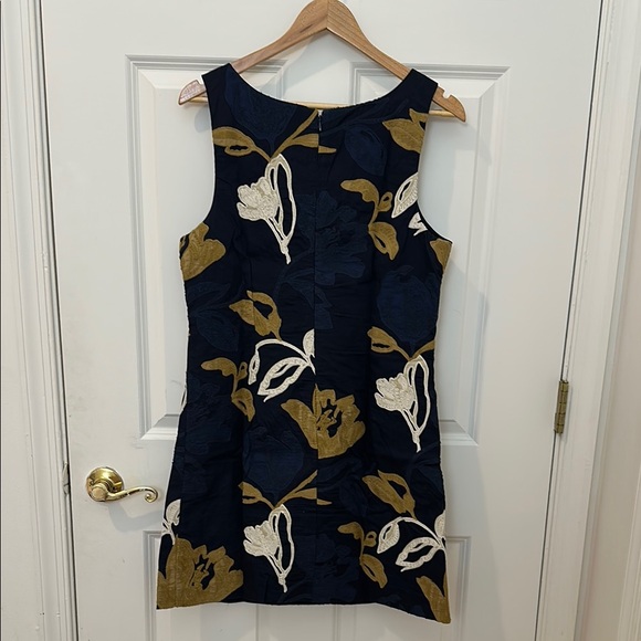 Banana Republic Blue Gold Sleeveless Sheath Dress - Picture 3 of 5